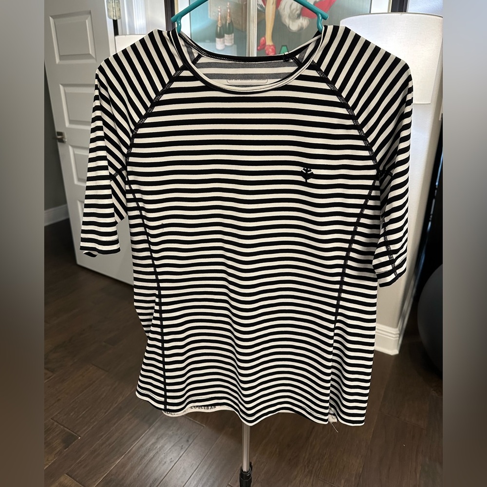 Womens Size M Coolibar Striped Swim Top